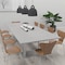 Skutchi Designs Rectangle 10 Person Conference Room Table, 48" W, 10 ft L, 29" H, White HAR-REC-48X119-DOU-XD09 - alternate 3